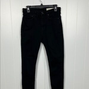 Rag & Bone Womens Nina High Rise Skinny Jeans 28 Black Button/Fly Pockets EUC